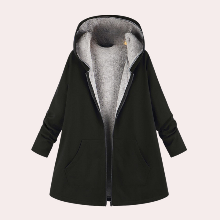 Ajla - Casual warm damesjack met capuchon