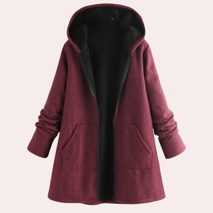 Ajla - Casual warm damesjack met capuchon