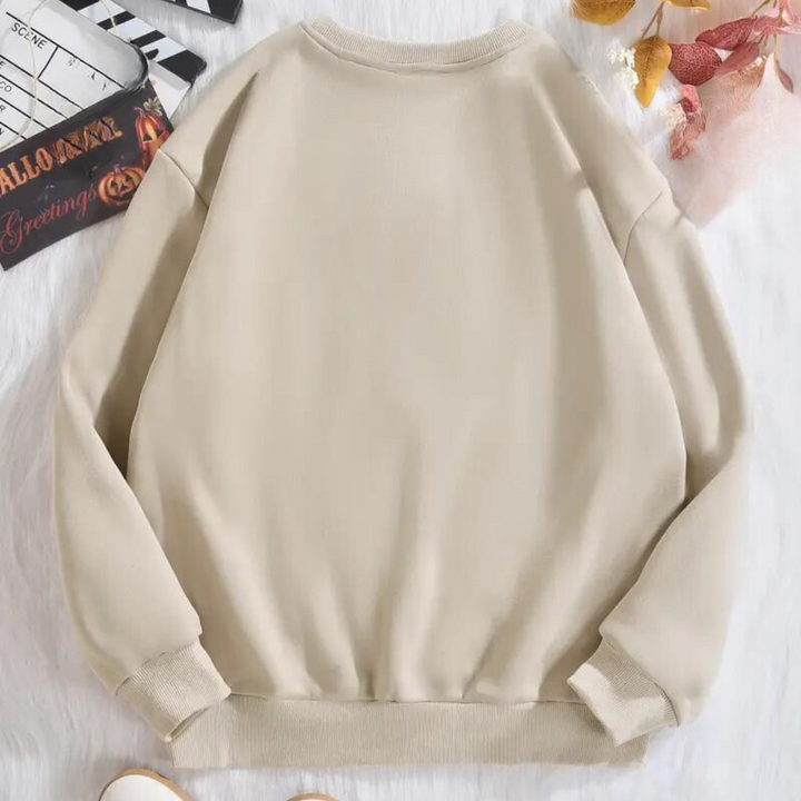 Kinga - Halloween spook hond print sweatshirt voor dames