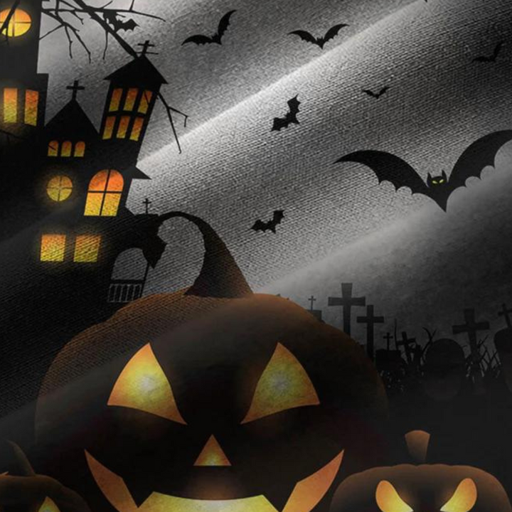 Matyi - Casual overhemd met Halloween-opdruk voor heren
