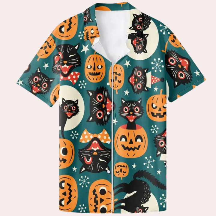 Joaquin - Herenshirt met grappige halloween cartoon print