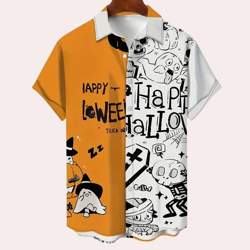 Mariusz - Casual Halloween overhemd met knopen voor heren