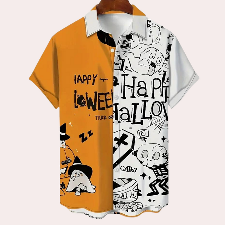 Mariusz - Casual Halloween overhemd met knopen voor heren
