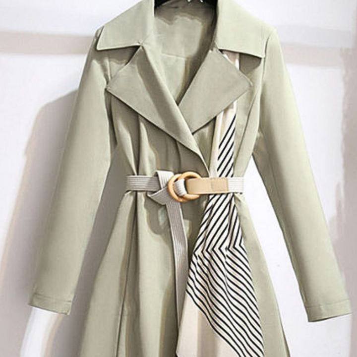 Aurembiaix - Stijlvolle dames trenchcoat met ceintuur