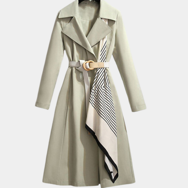 Aurembiaix - Stijlvolle dames trenchcoat met ceintuur