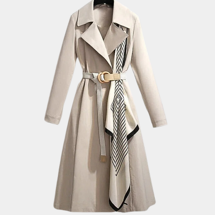 Aurembiaix - Stijlvolle dames trenchcoat met ceintuur