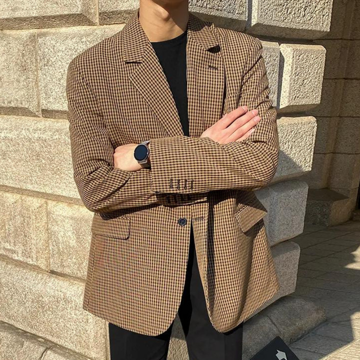 LARRY - Modern Geruit Blazer voor Heren
