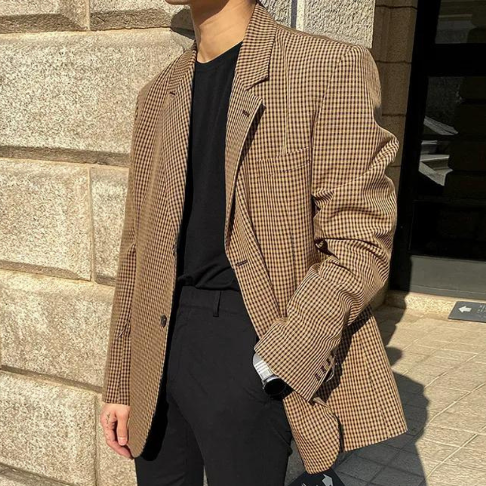 LARRY - Modern Geruit Blazer voor Heren