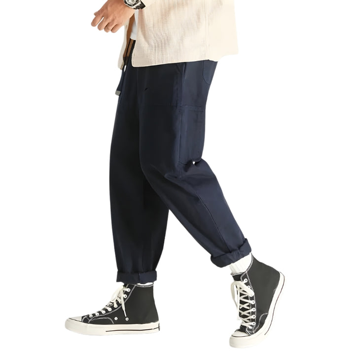Cargobroek voor heren met zakken en koord