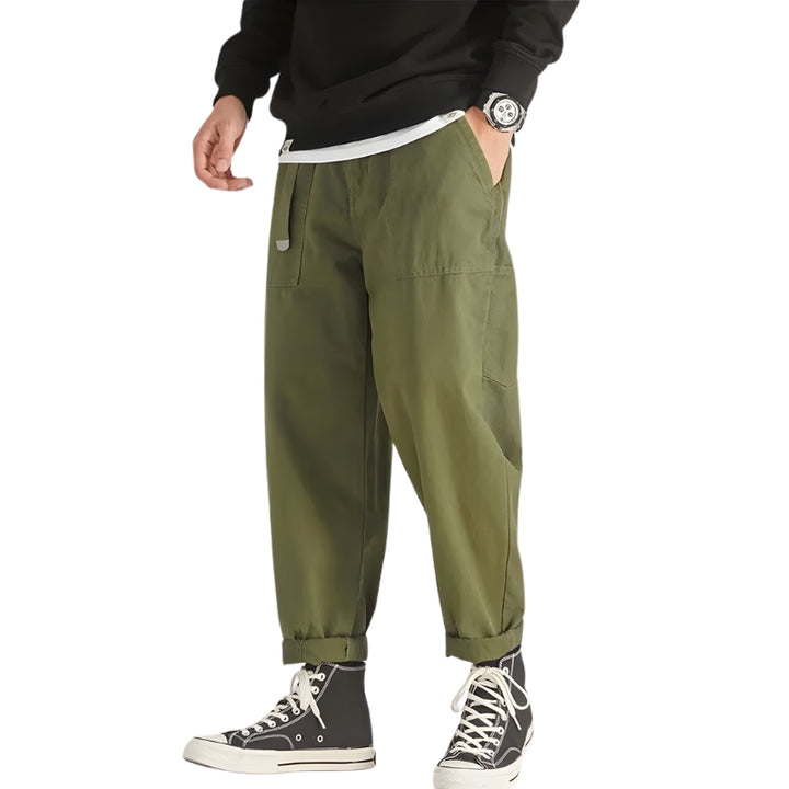 Cargobroek voor heren met zakken en koord
