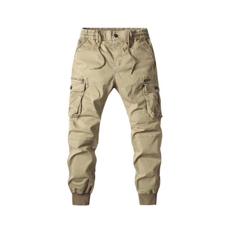 Cargojoggingbroek met elastische taille en meerdere zakken