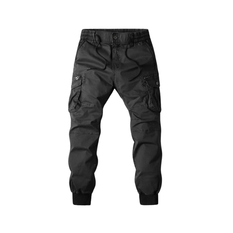 Cargojoggingbroek met elastische taille en meerdere zakken