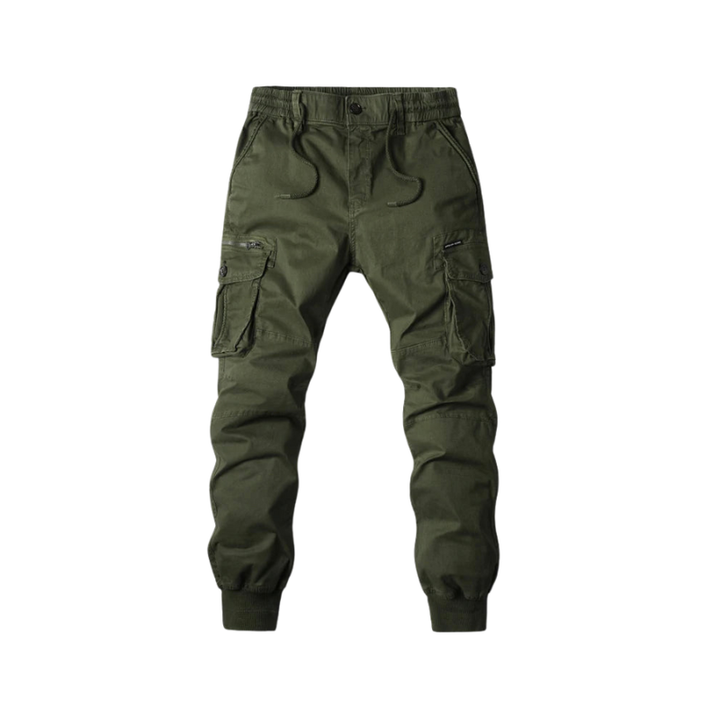 Cargojoggingbroek met elastische taille en meerdere zakken