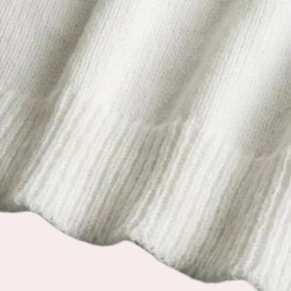 Dames V-hals trui met knoopaccenten en lange mouwen