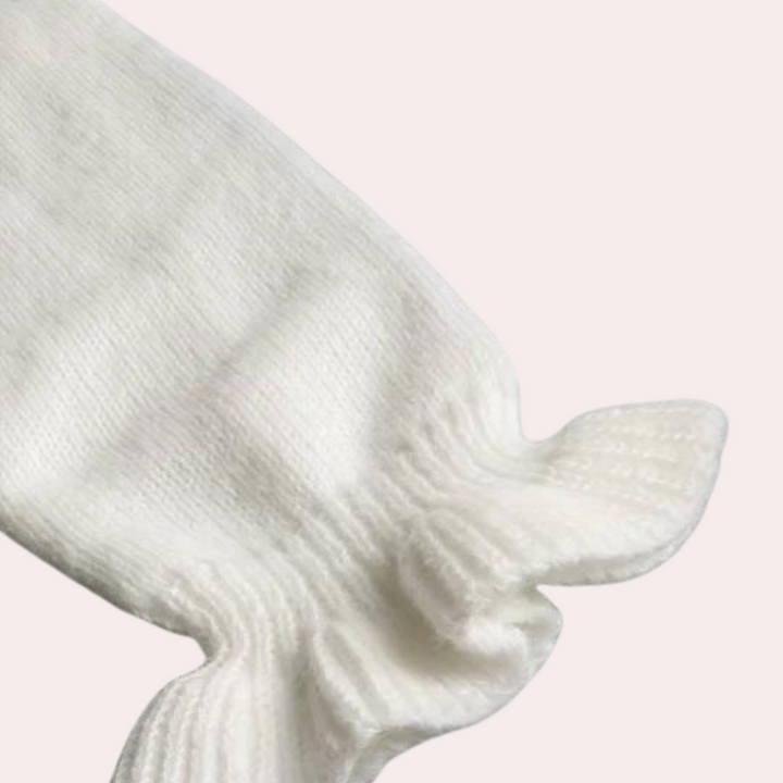 Dames V-hals trui met knoopaccenten en lange mouwen