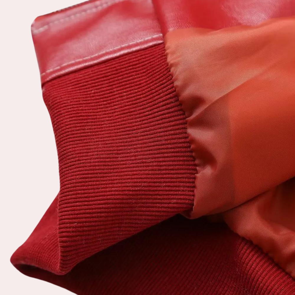 Dames bikerjack met asymmetrische rits en opstaande kraag