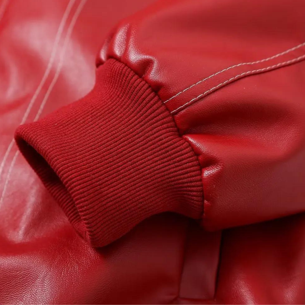 Dames bikerjack met asymmetrische rits en opstaande kraag