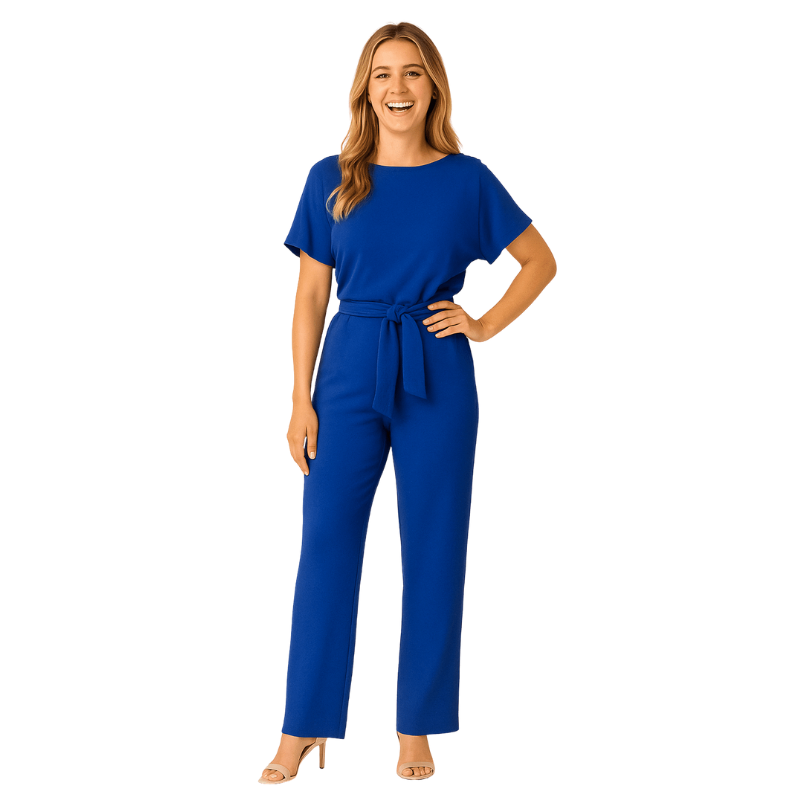 Dames jumpsuit met rechte pasvorm en bandjes