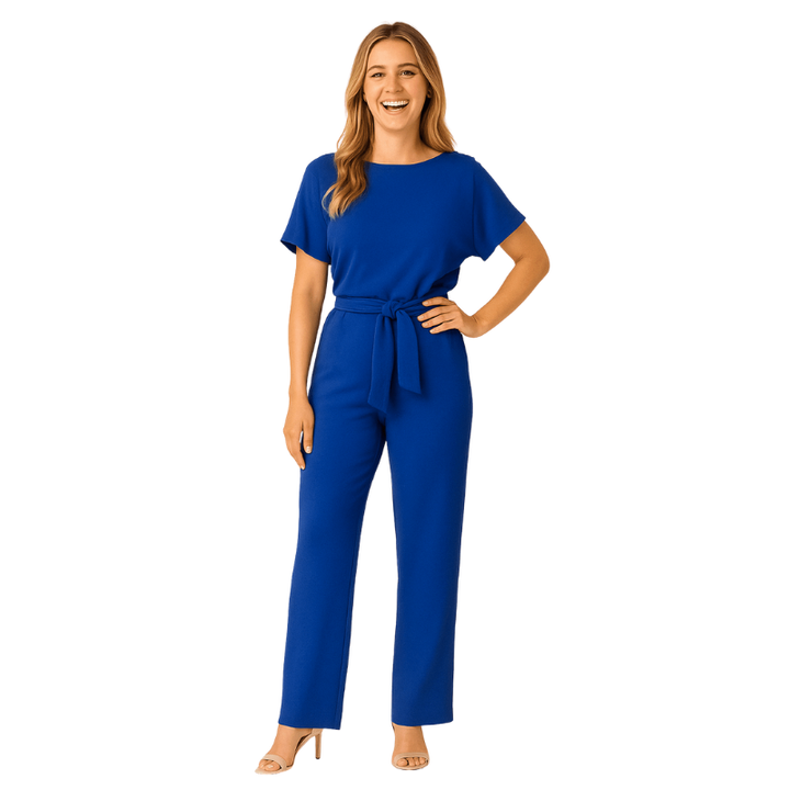 Dames jumpsuit met rechte pasvorm en bandjes
