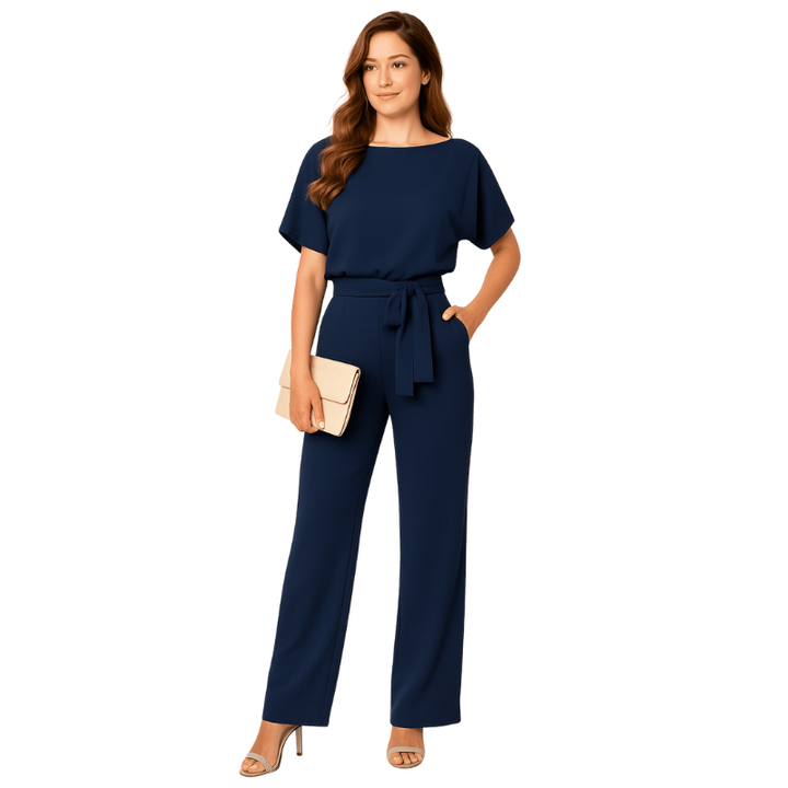 Dames jumpsuit met rechte pasvorm en bandjes