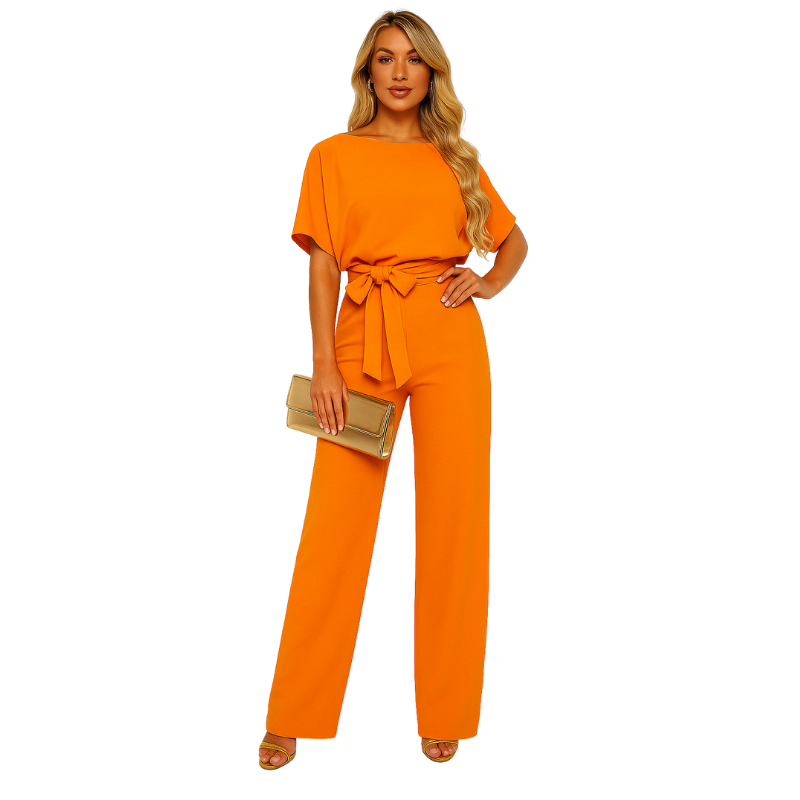 Dames jumpsuit met rechte pasvorm en bandjes