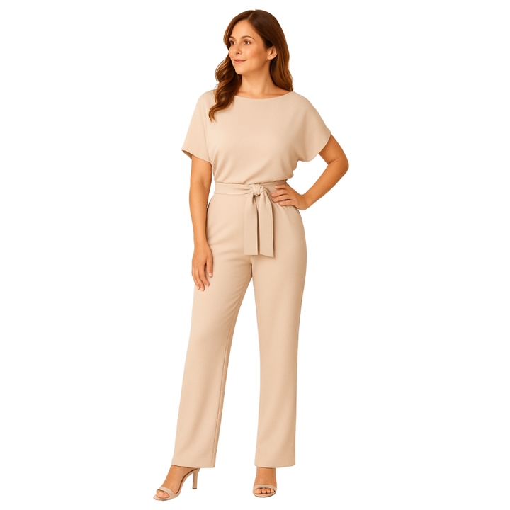 Dames jumpsuit met rechte pasvorm en bandjes