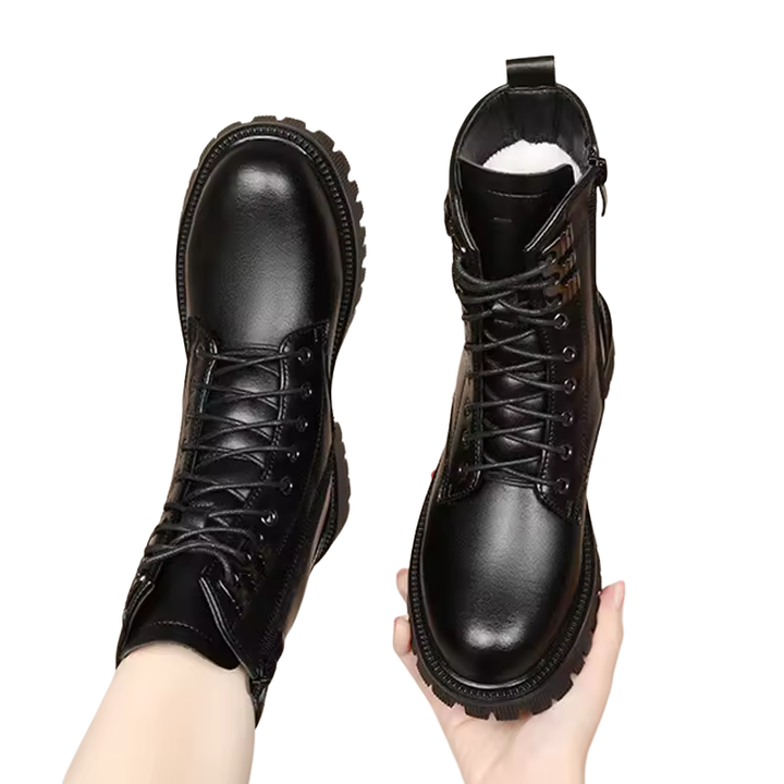 Dames zwarte enkellaarzen