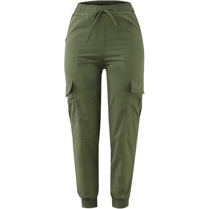 Dames broek met opbergzakken en boordjes