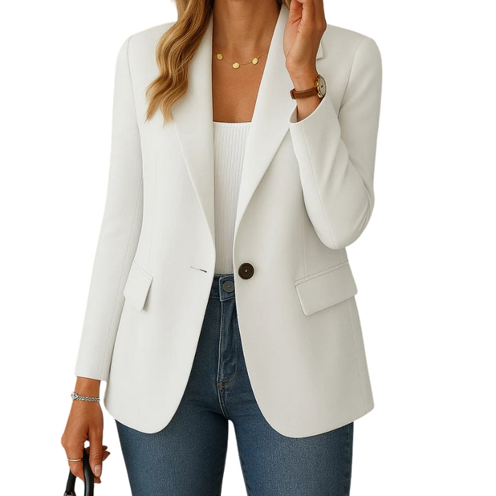 Dames colbert met enkele knoopsluiting