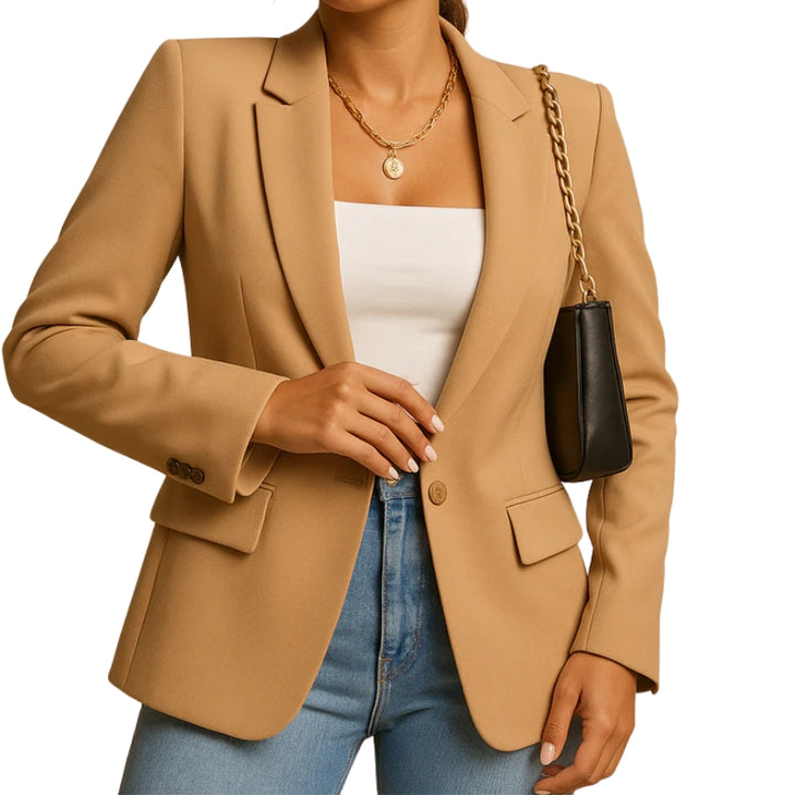 Dames blazer met enkele knoopsluiting