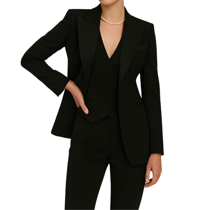 Dames driedelig pak met vest en broek