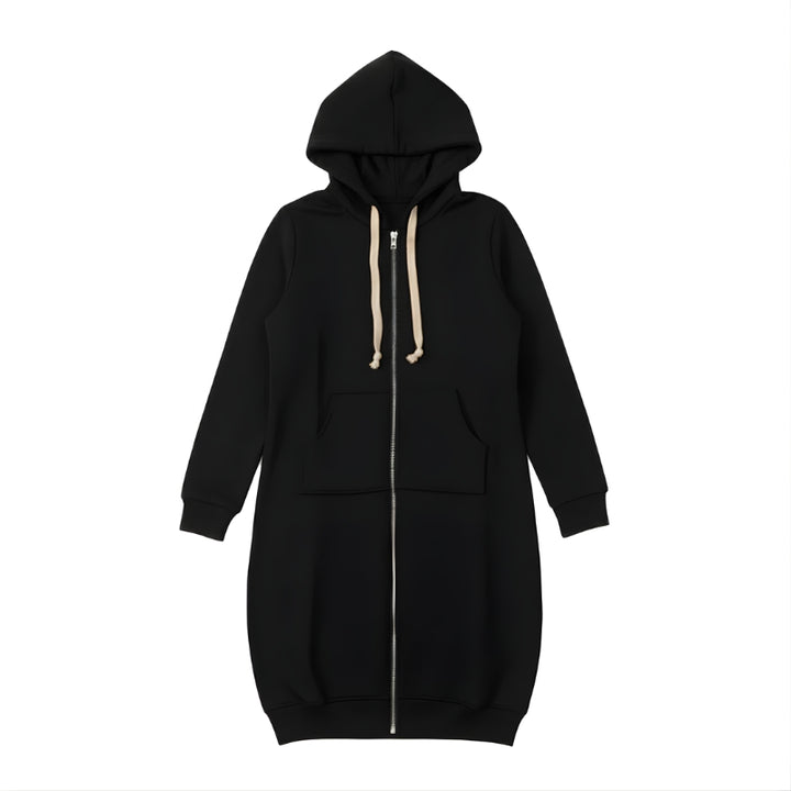 Dames hoodie met ritssluiting en capuchon