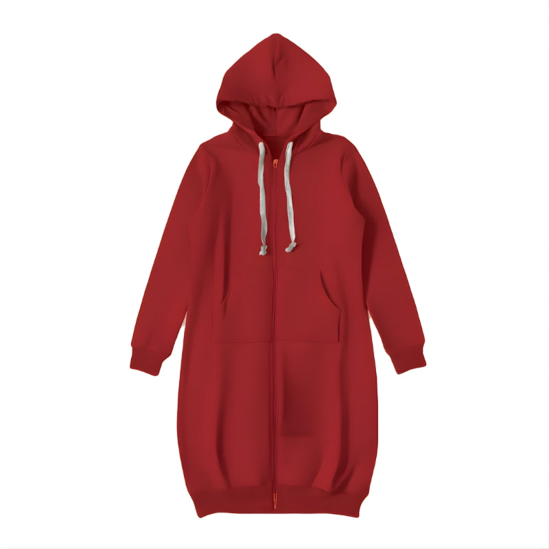 Dames hoodie met ritssluiting en capuchon