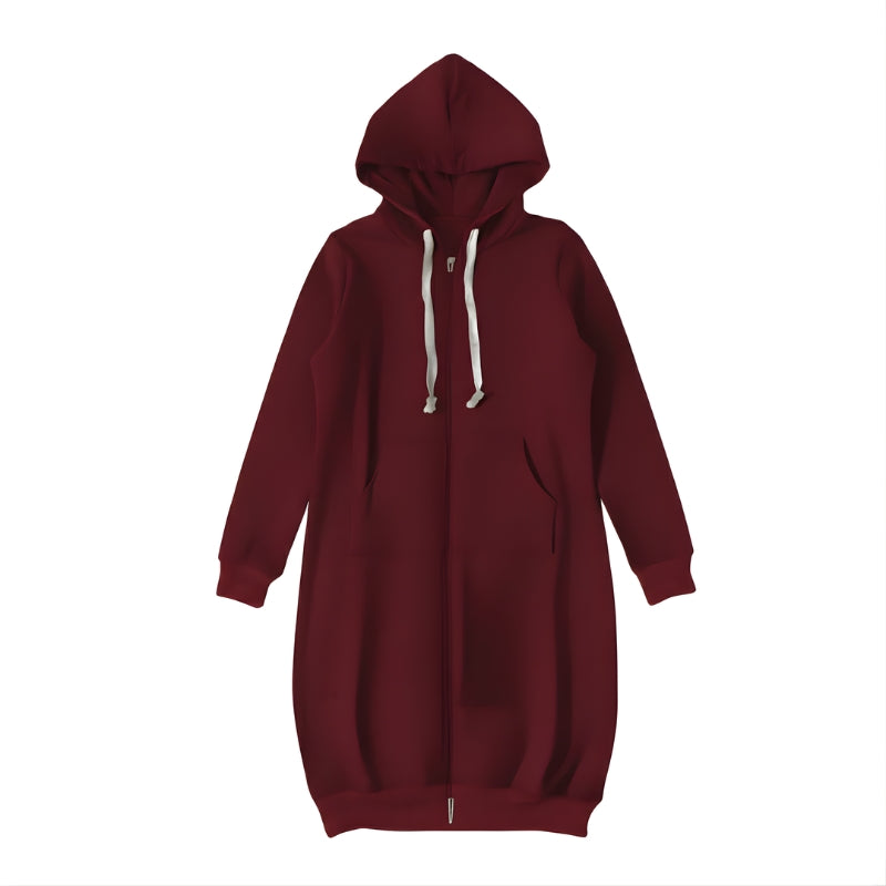 Dames hoodie met ritssluiting en capuchon