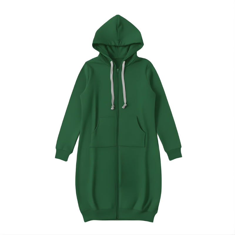 Dames hoodie met ritssluiting en capuchon