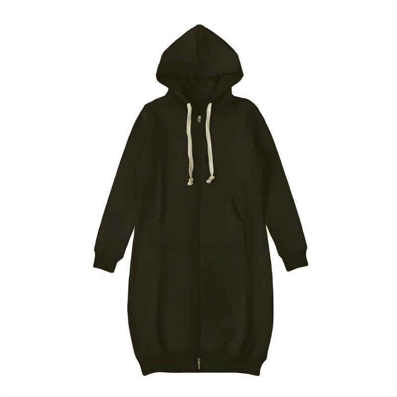 Dames hoodie met ritssluiting en capuchon