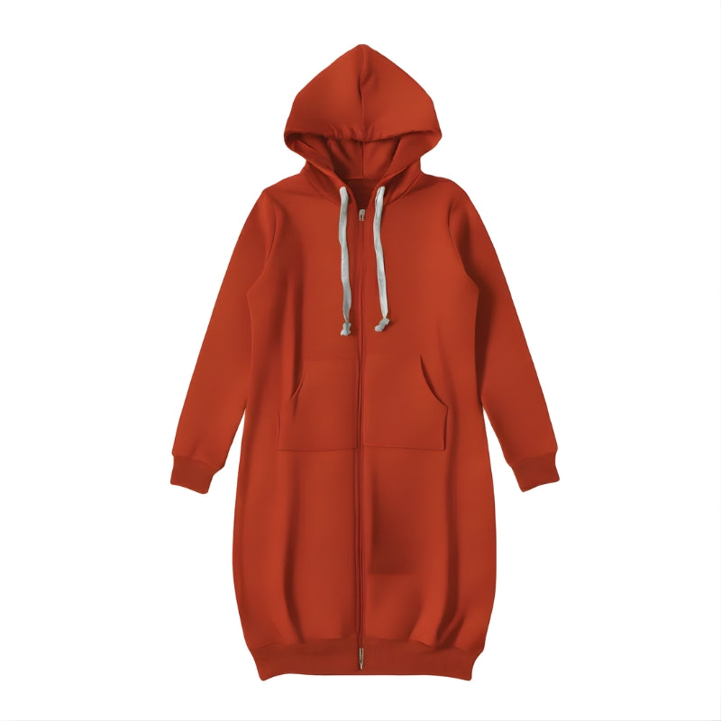 Dames hoodie met ritssluiting en capuchon