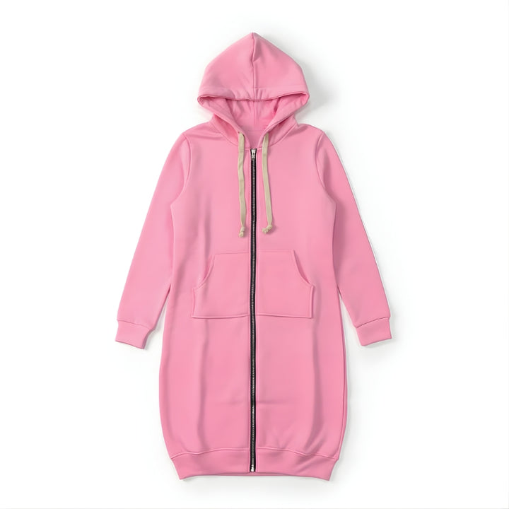 Dames hoodie met ritssluiting en capuchon