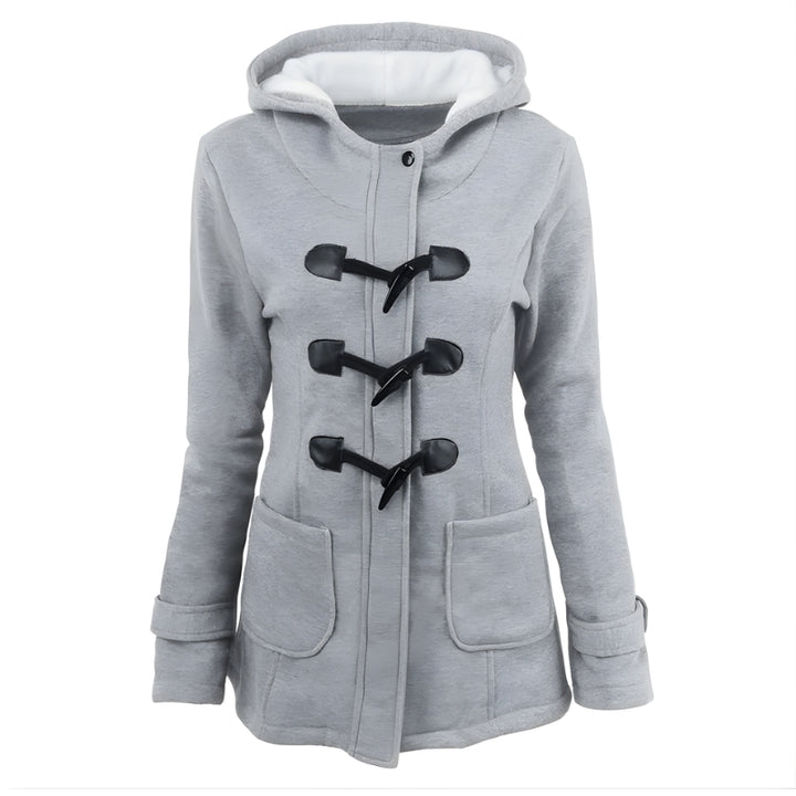 Dames jas met capuchon togglesluitingen zakken