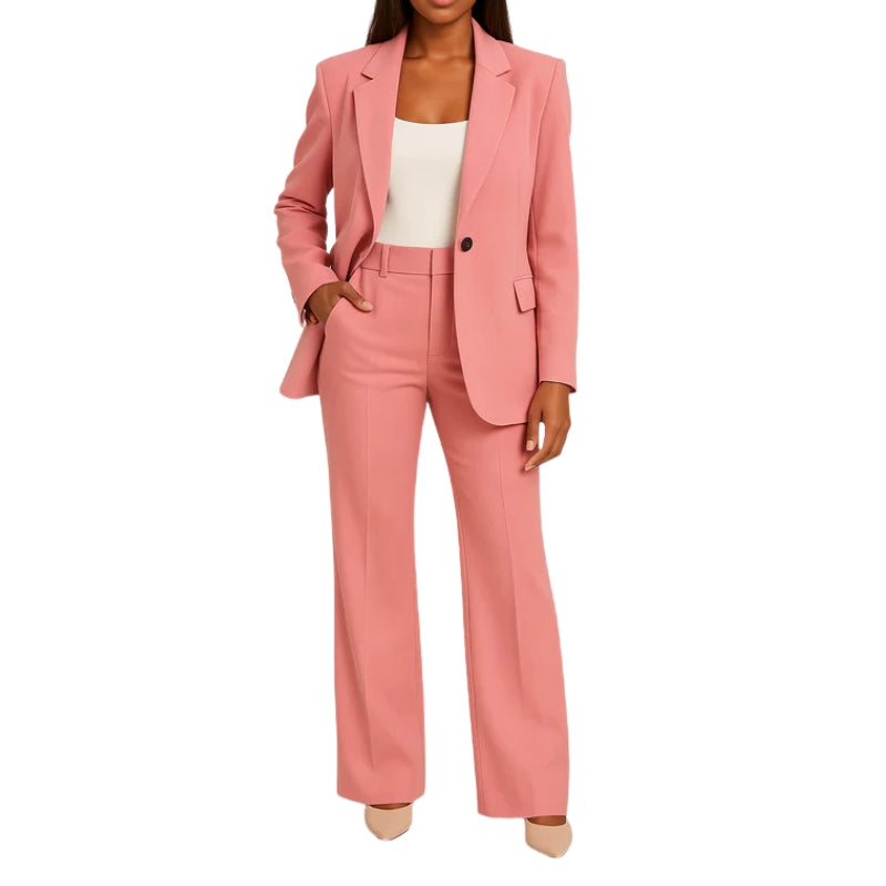 Damespak met jasje en wijde broek