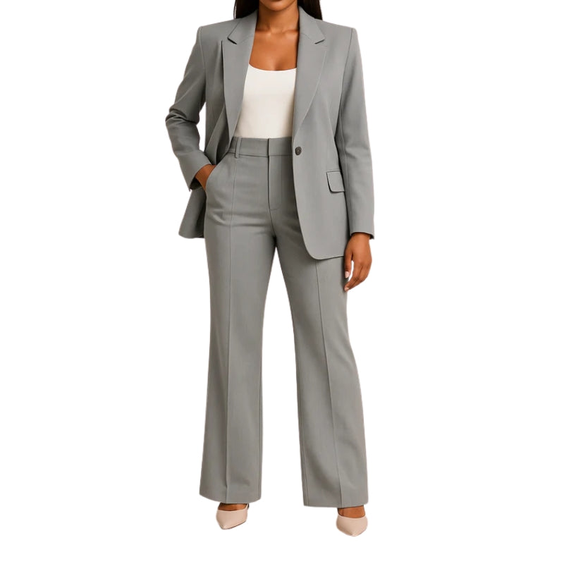 Damespak met jasje en wijde broek