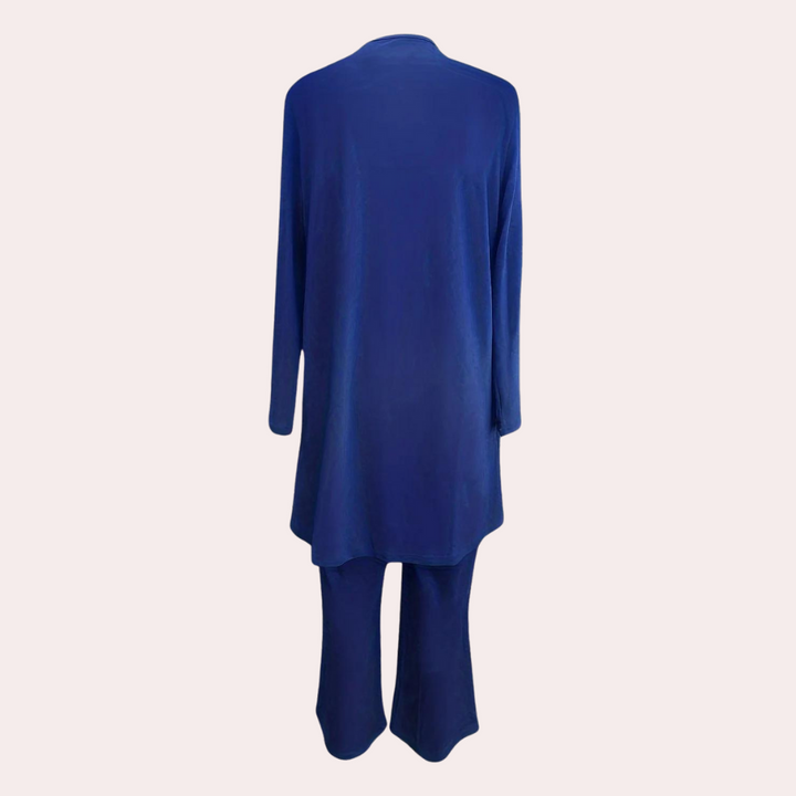 Damesset 3-delig met vest en wijde broek voor casual styling