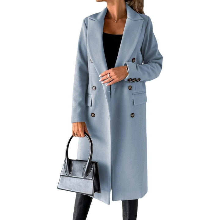 Dames trenchcoat met knopen en klepzakken
