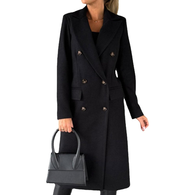 Dames trenchcoat met knopen en klepzakken
