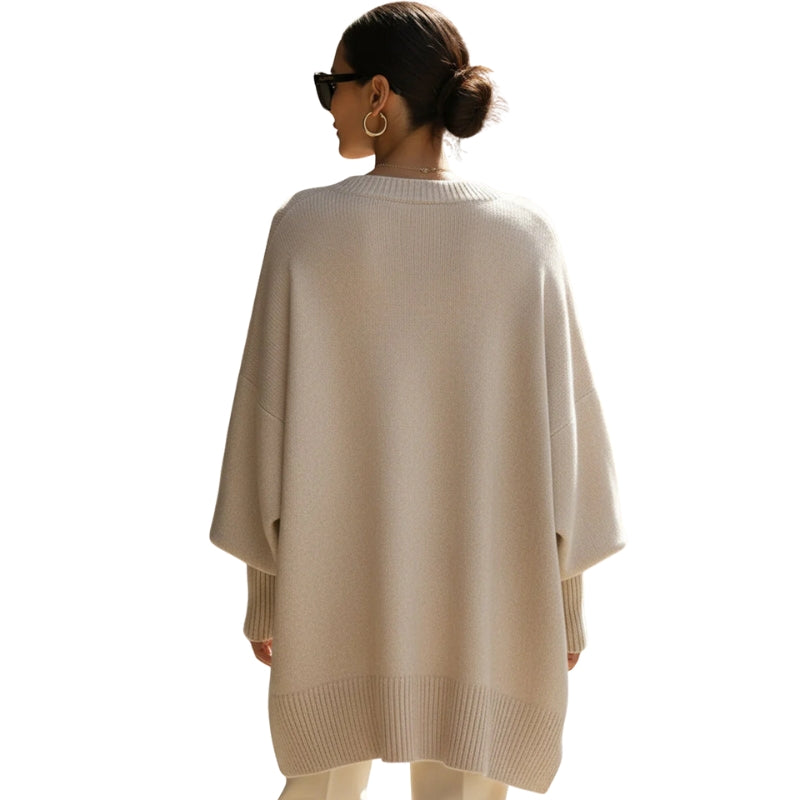 Damestrui met ronde hals en ribboorden