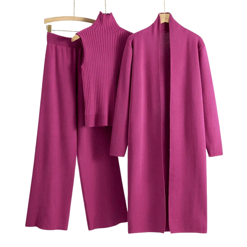 Driedelig dames breiset