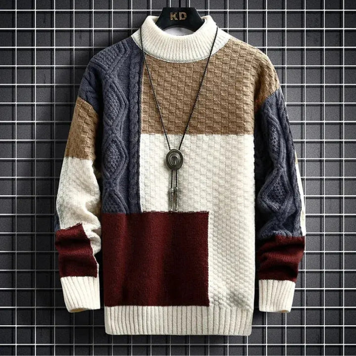 Gebreide trui met ronde hals voor heren