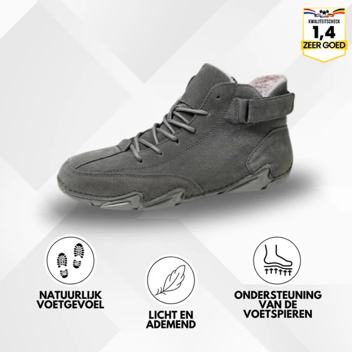 Gevoerde enkellaarzen met vetersluiting