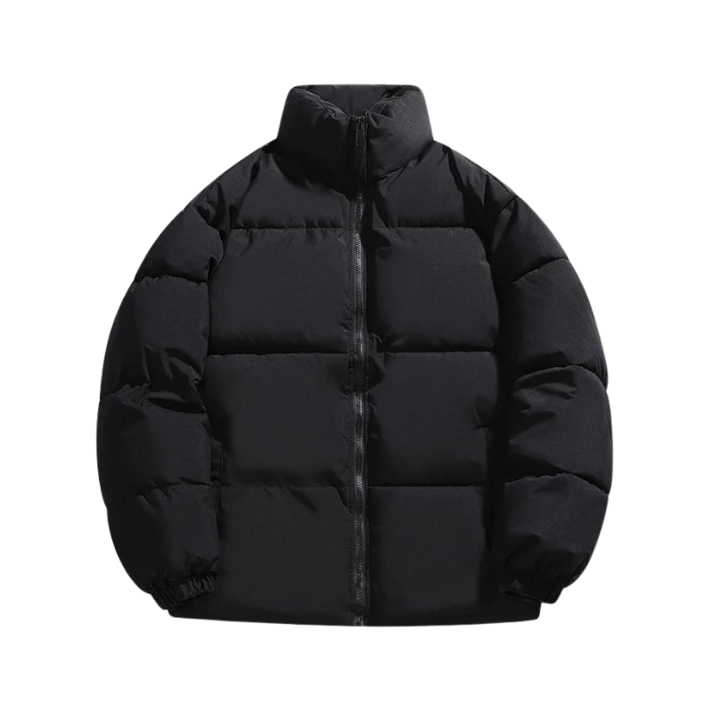 Gevoerde pufferjas met opstaande kraag voor wintergebruik