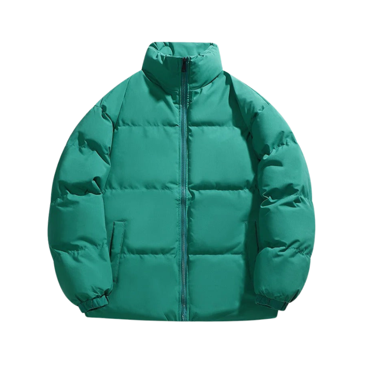 Gevoerde pufferjas met opstaande kraag voor wintergebruik